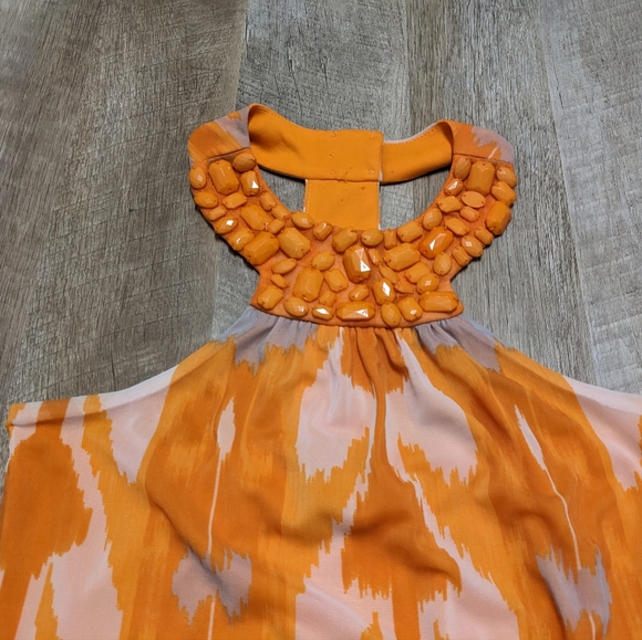 INC International Concepts Orange Racer Back Style Dress - Picture 2 of 8